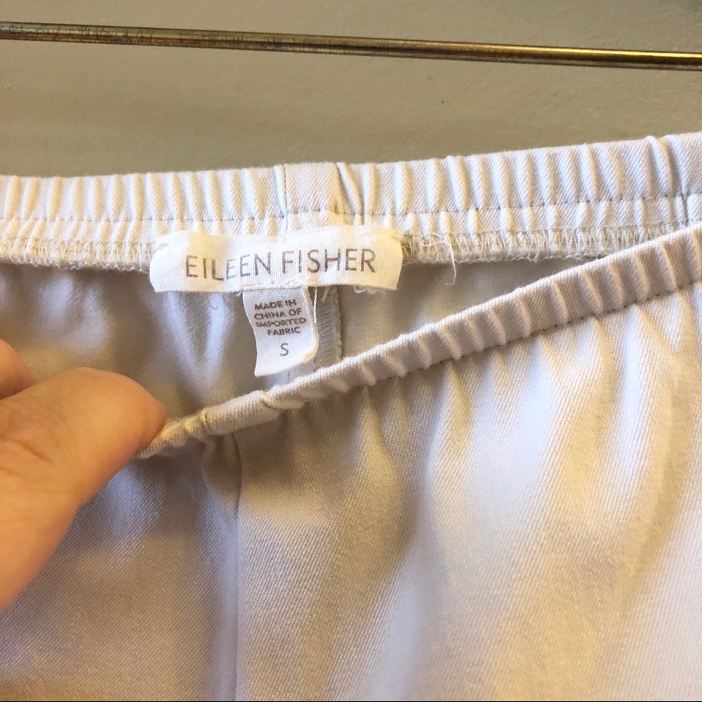 Eileen Fisher ivory stretchy pants - Picture 3 of 7